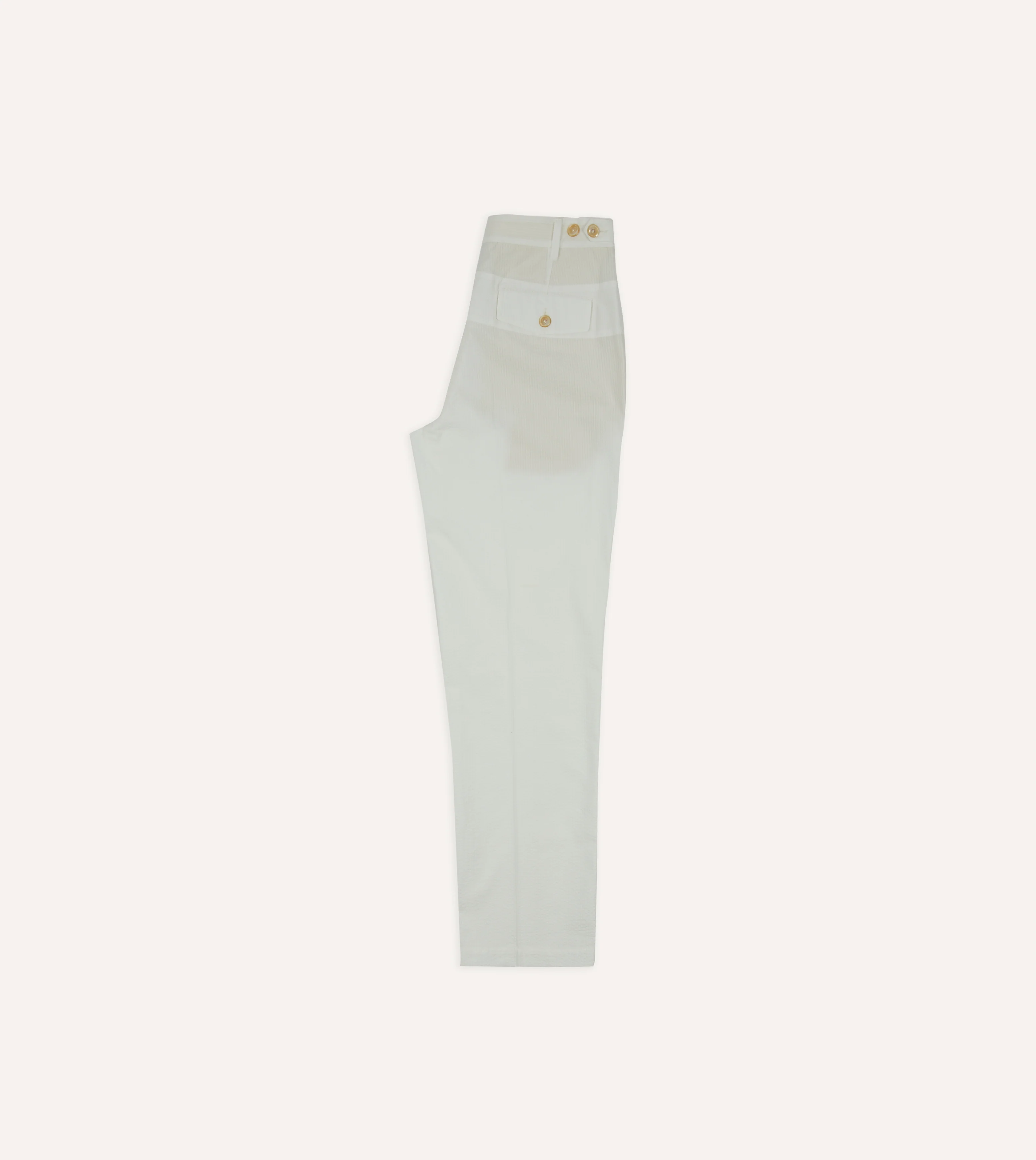 White Seersucker Games Trousers - Image 6